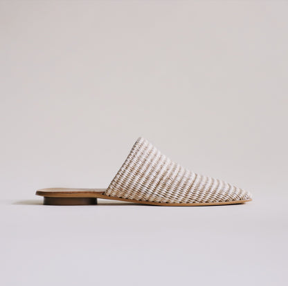 Mule de Rafia para Mujer | Zapatos de Fibra Natural
