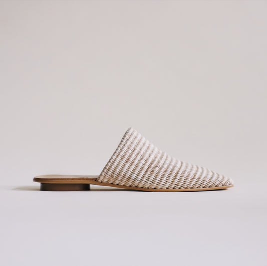 Mule de Rafia para Mujer | Zapatos de Fibra Natural